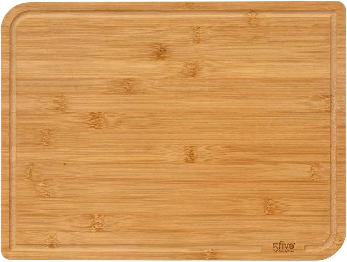 5five - planches à découper bambou lot de 2 - robustes et écologiques