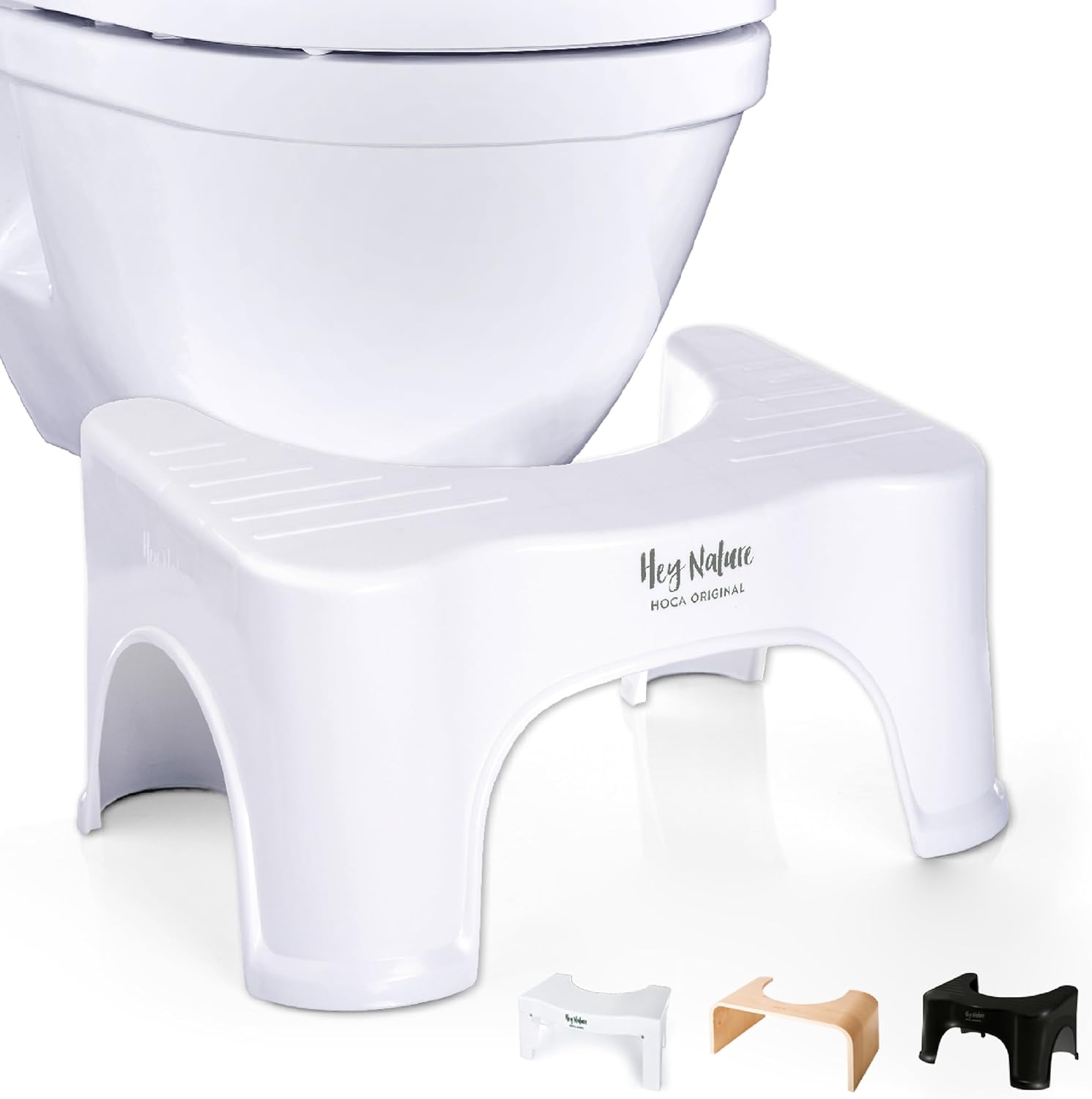 Tabouret toilette physiologique - ergonomique - compact - soulage hémorroïdes et constipation - HOCA