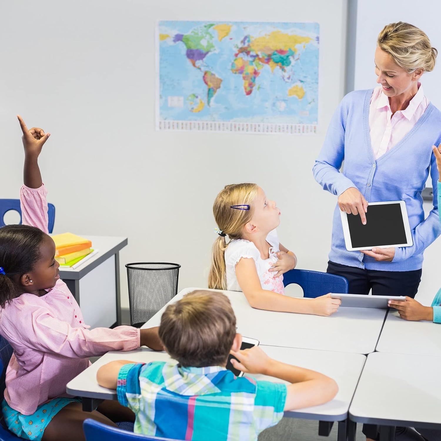 D.RECT - corbeille métal maille 19L - ronde - lot de 2, noir