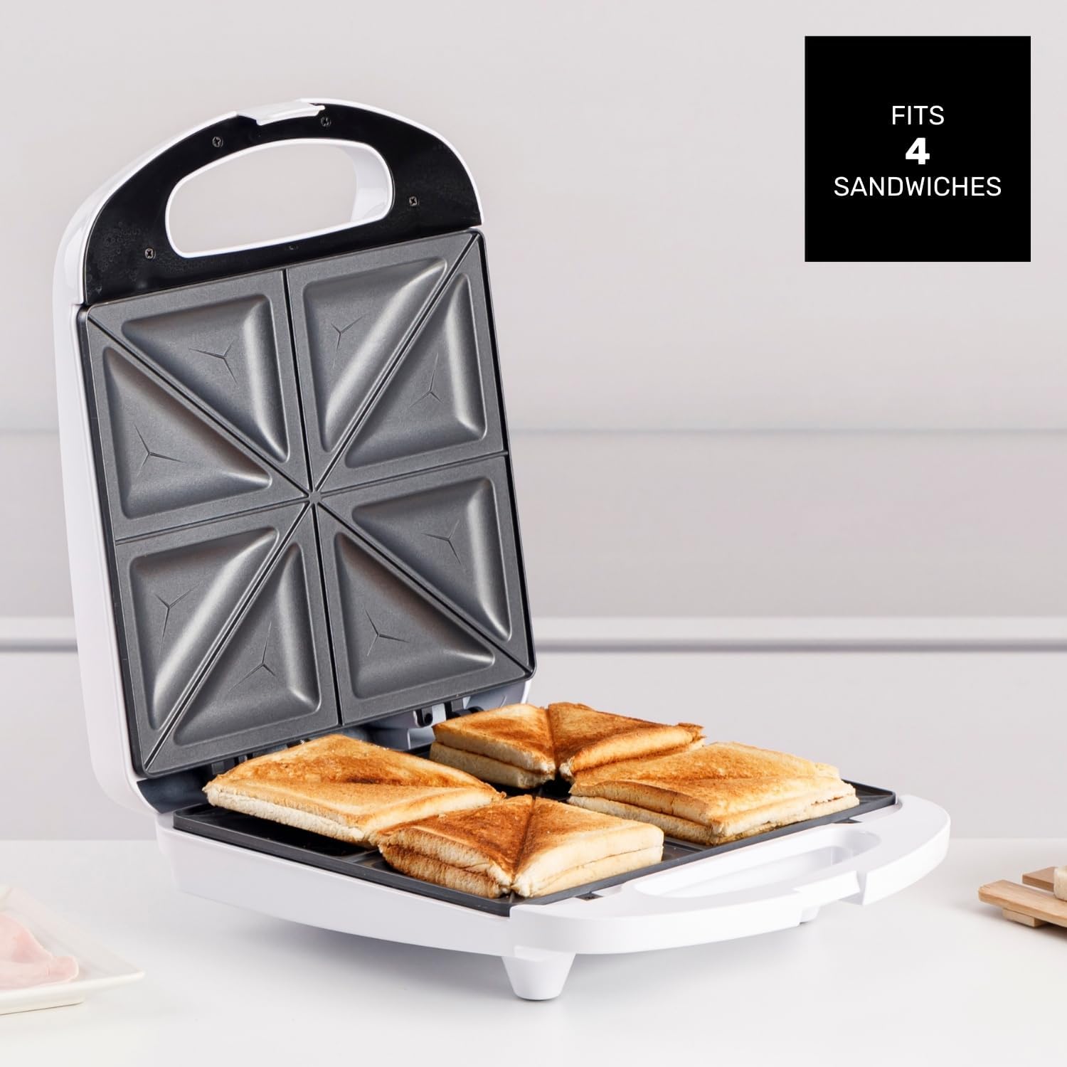 Taurus - MySandwich Family - 26x22 cm - 4 sandwichs, 1200W, plaques antiadhésives, poignée froide