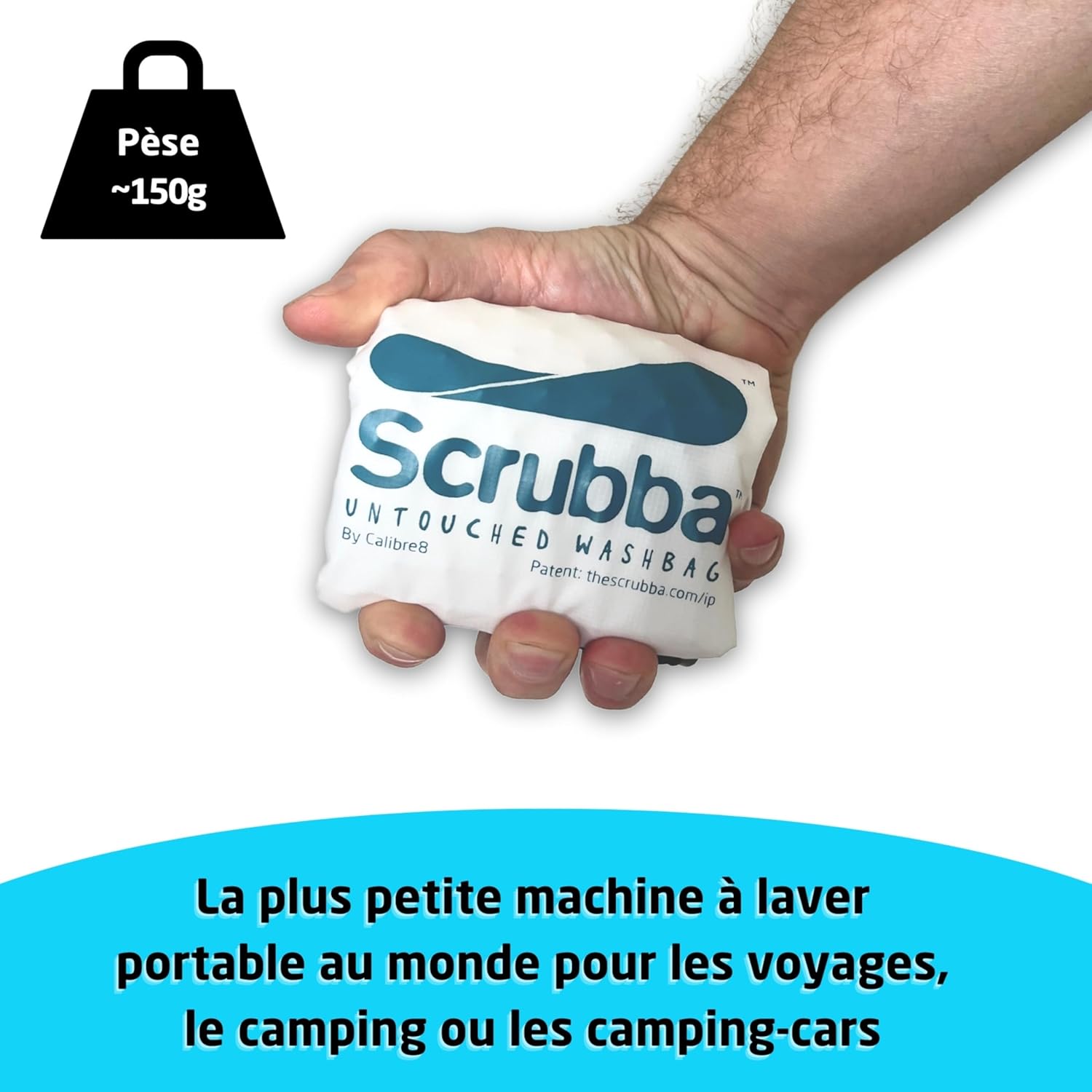 Scrubba - sac de lavage portable léger 150g - manuel, écoresponsable