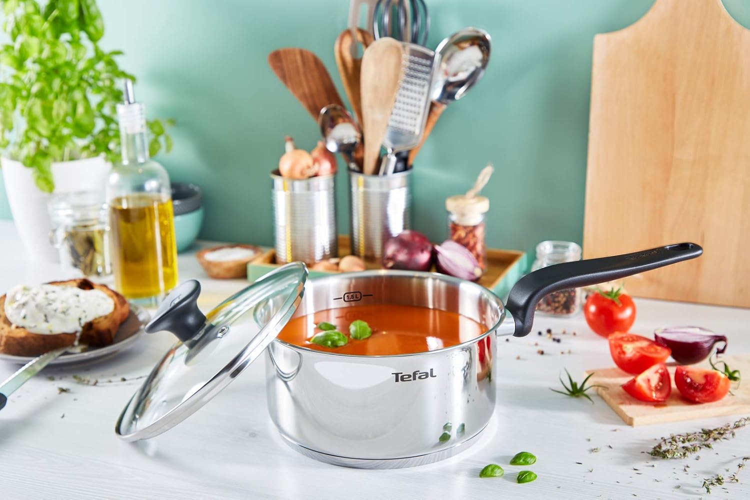 Tefal - Primary - casserole inox 14 cm, capacité 1 L