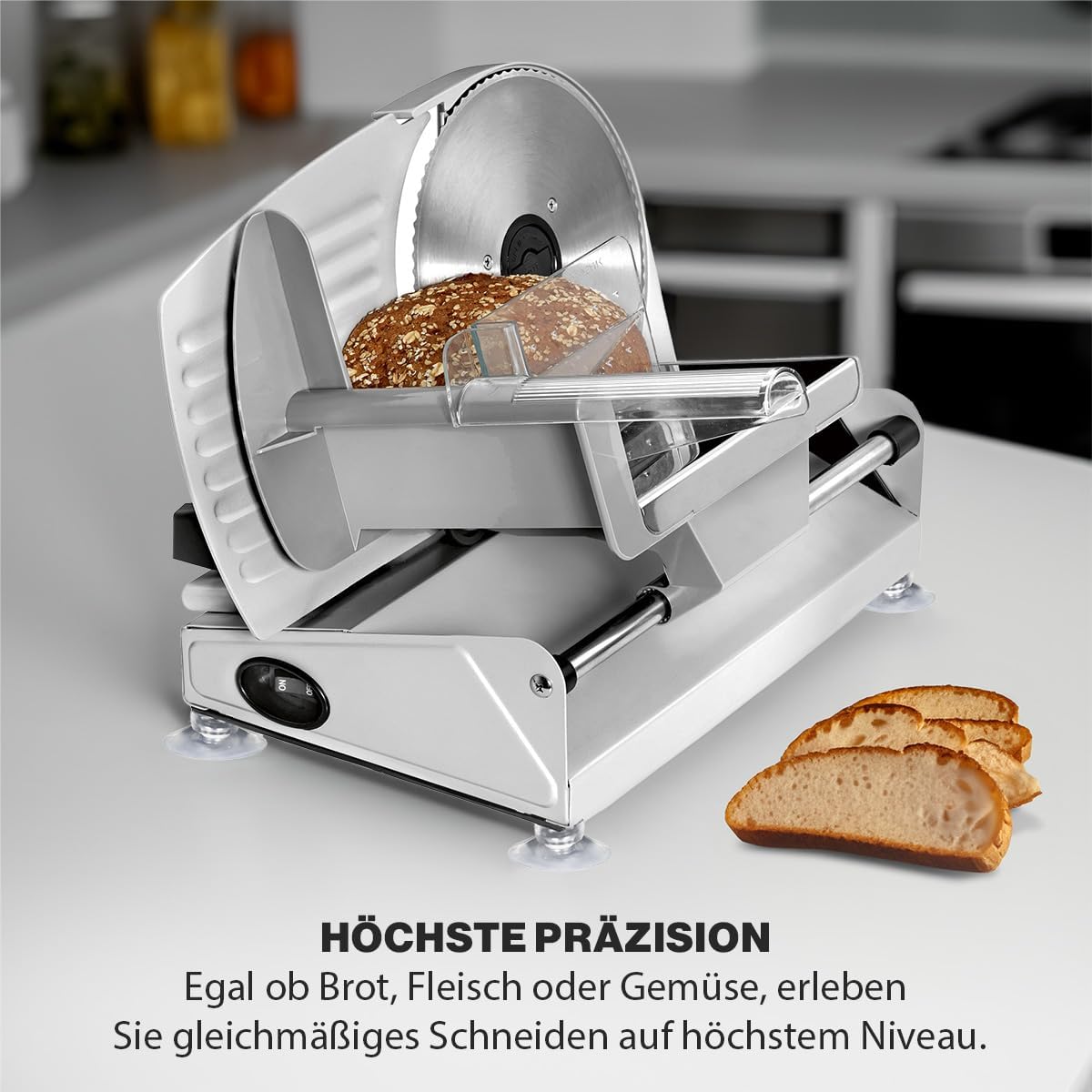 Clatronic - trancheuse universelle MA 3585 - lame 190 mm inox, épaisseur réglable, 150W