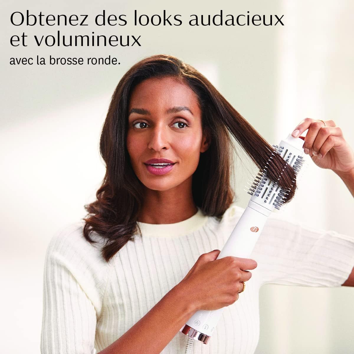 T3 - AireBrush Duo - brosse soufflante, 15 réglages chaleur/vitesse, touche air froid, optimisation volume