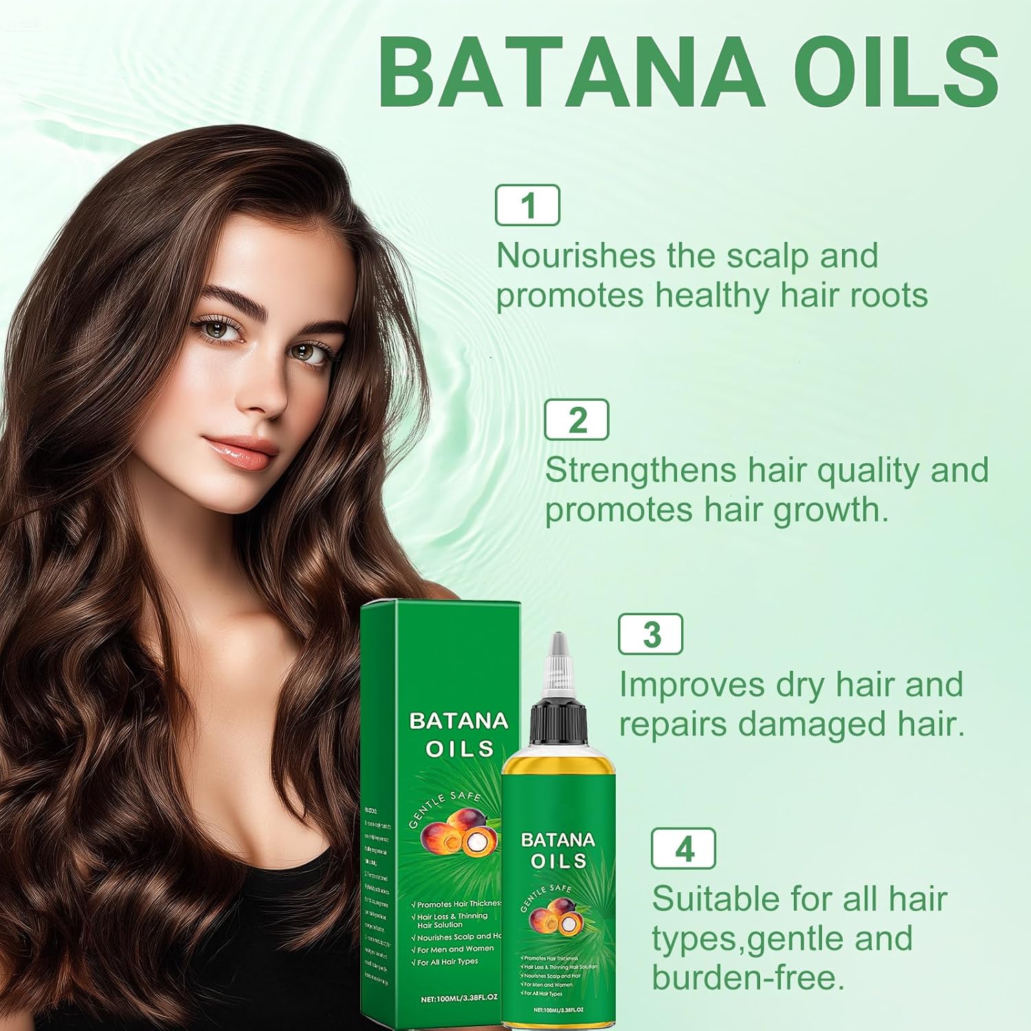 Shampoing à l'huile de Batana - set 2 pièces - hydratation, nutrition et réparation cheveux