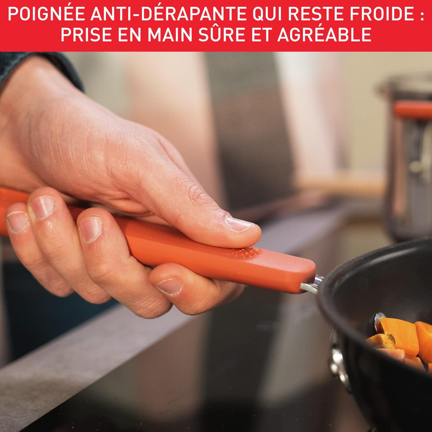 Tefal - OPTI'Space - batterie 6 pcs inox/antiadhésif, induction, G720S604