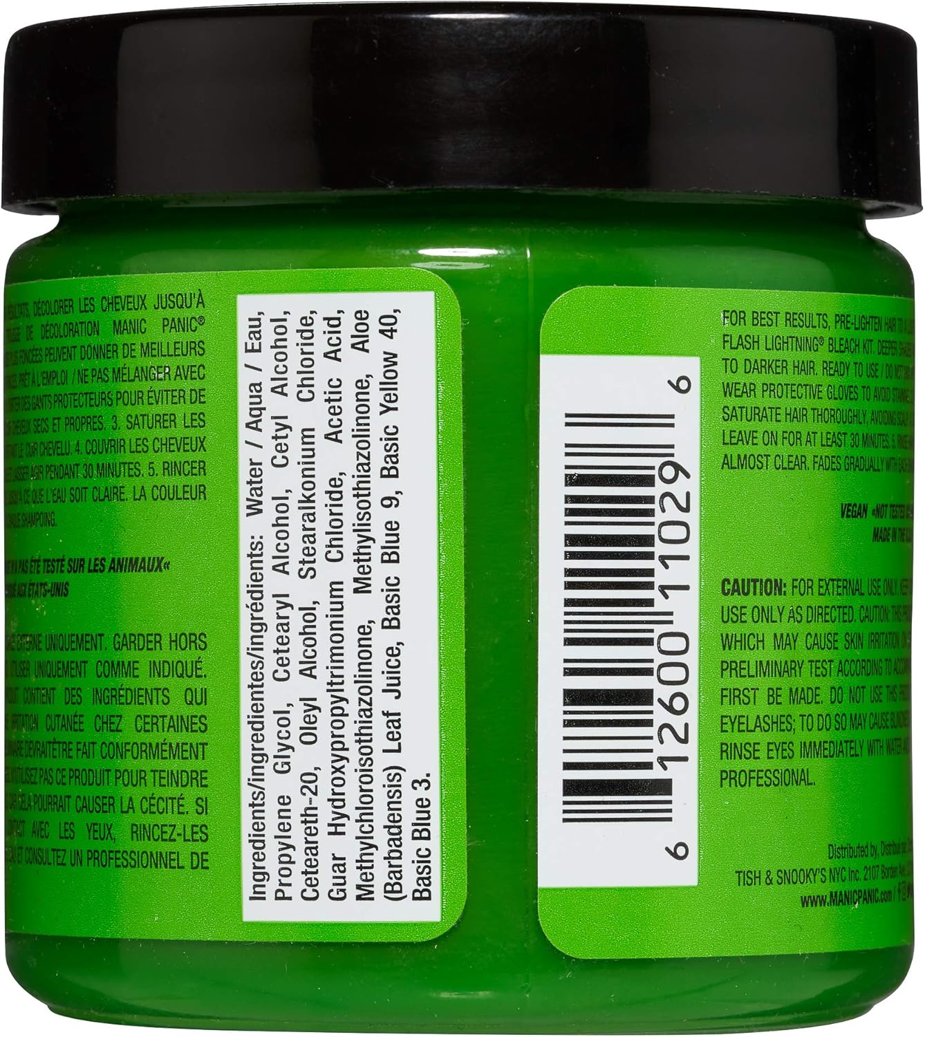Manic Panic - Electric Lizard Cream - coloration cheveux - vert vif, finition crème