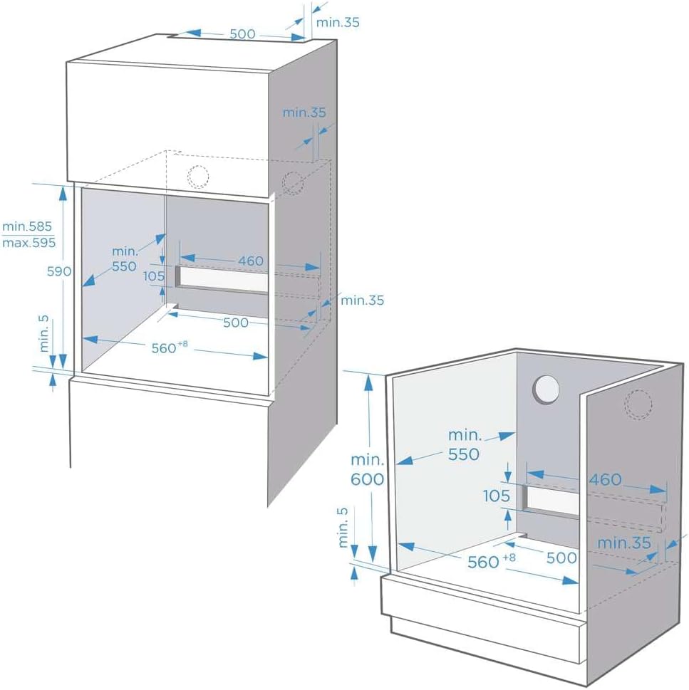 Cecotec - Bolero Hexa - four 60cm, 72L, 12 fonctions, 2900W, SM406000