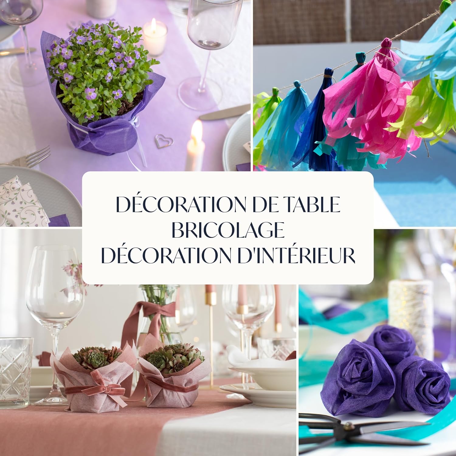 100%Mosel - Chemin de Table - 30x250cm - non-tissé, déco événements