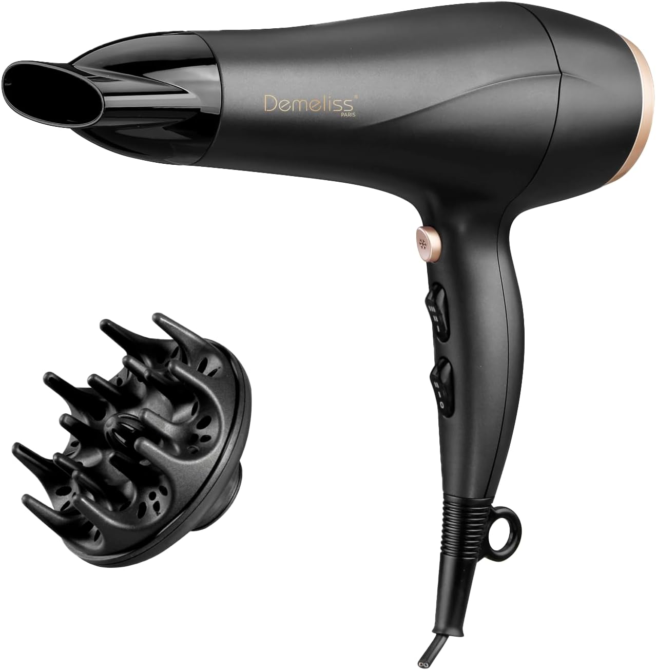 Saint Algue - Demeliss Sèche-cheveux - 2200W, tourmaline, 2 vitesses, 3 températures