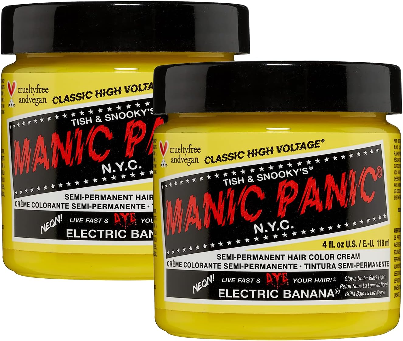 Manic Panic - Electric Banana Classic Creme - 2x118ml - jaune, vegan, semi-permanent, cruelty free