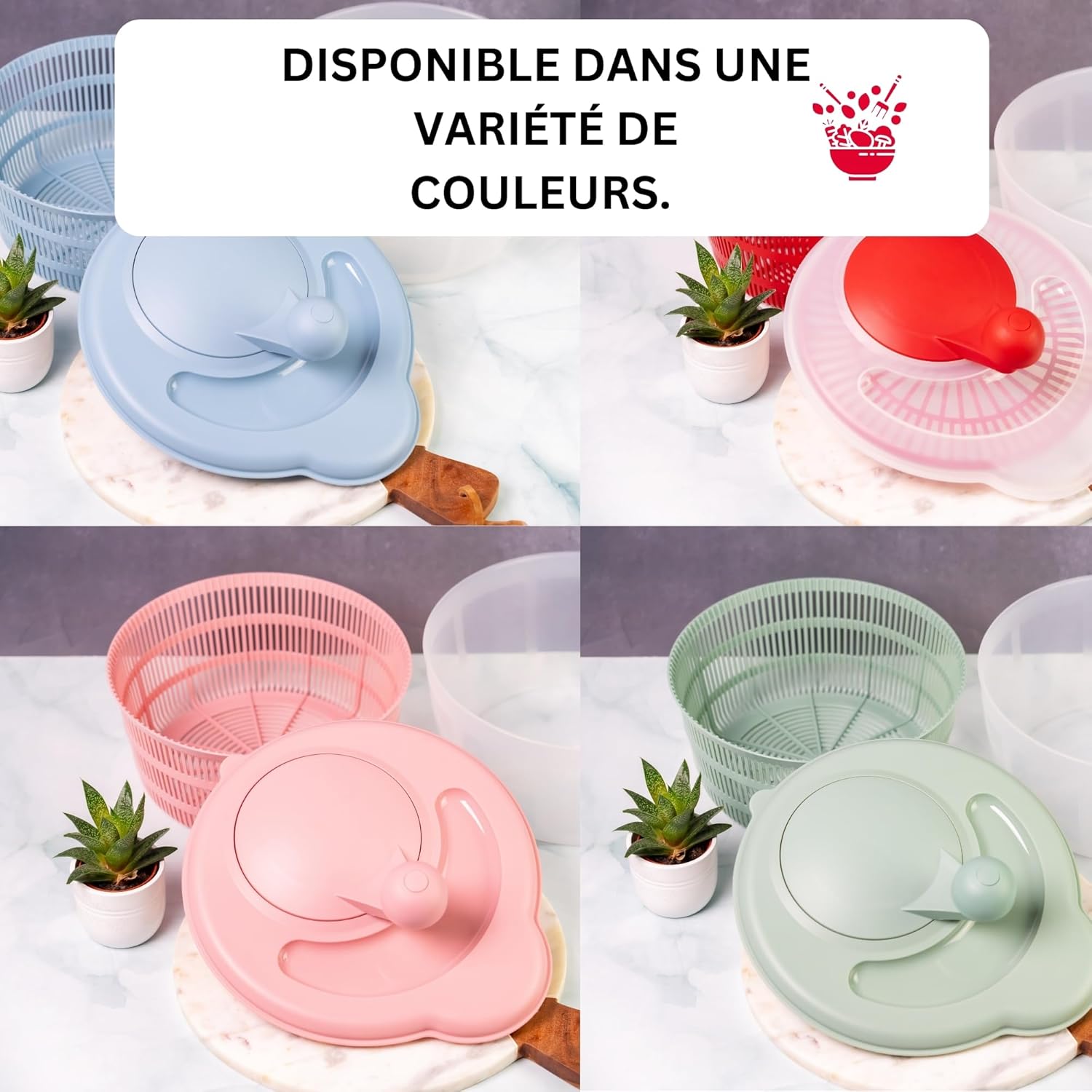 Westmark - Fortuna - 5L, 26cm - essoreuse à salade, sans BPA