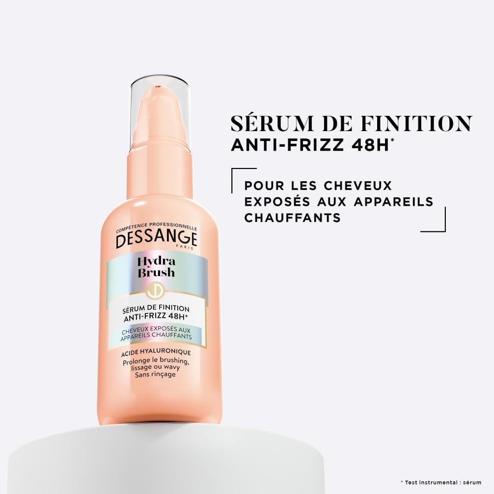 DESSANGE - Coffret Hydra-Brush - shampoing, lait thermoprotecteur, sérum anti-frizz, acide hyaluronique