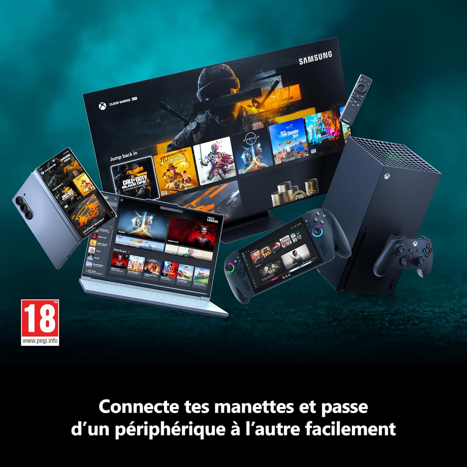 Xbox - Manette sans fil Ice Breaker Series X|S/One/PC - ergonomique - connectivité cloud