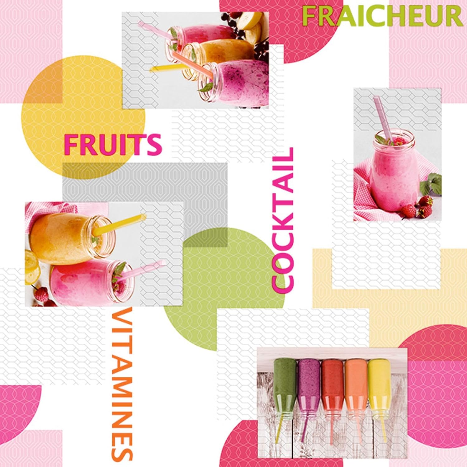 Nappe en toile cirée - rectangulaire, 140 cm, antitaches, imperméable, multicolore