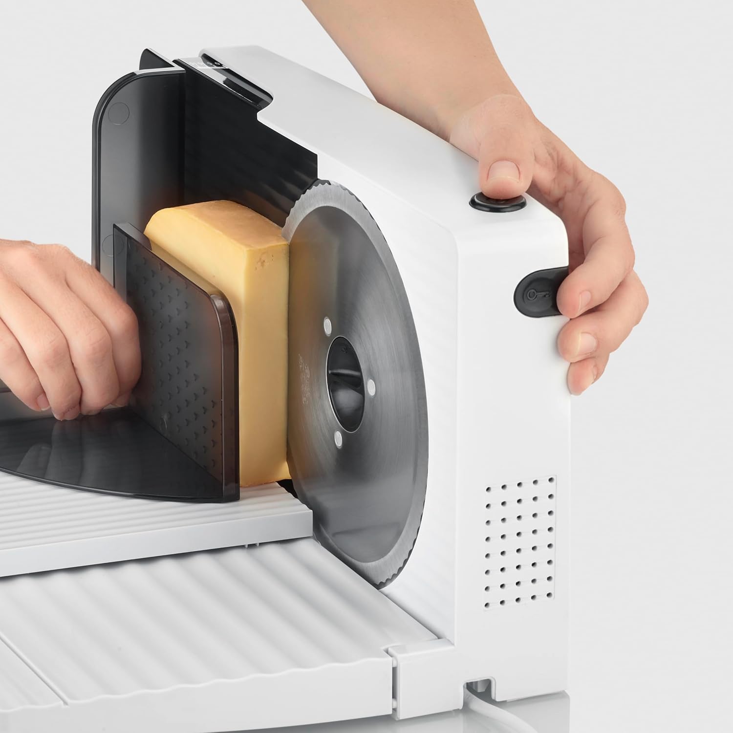 SEVERIN - trancheuse électrique 100W, lame inox amovible, coupe fine/épaisse, AS 3912