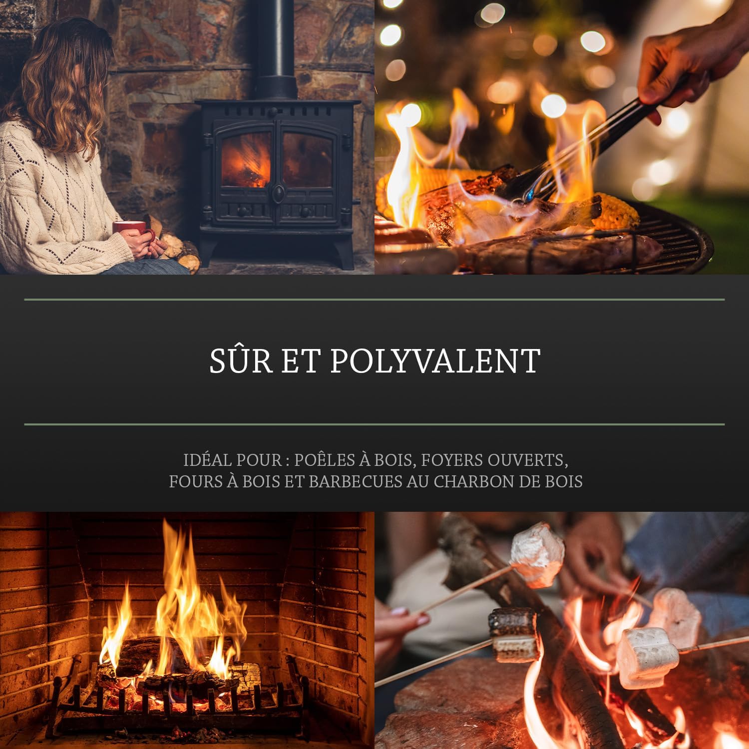 Log Barn - Allume-feu Naturel - boîte 500 - écologique, allumage rapide