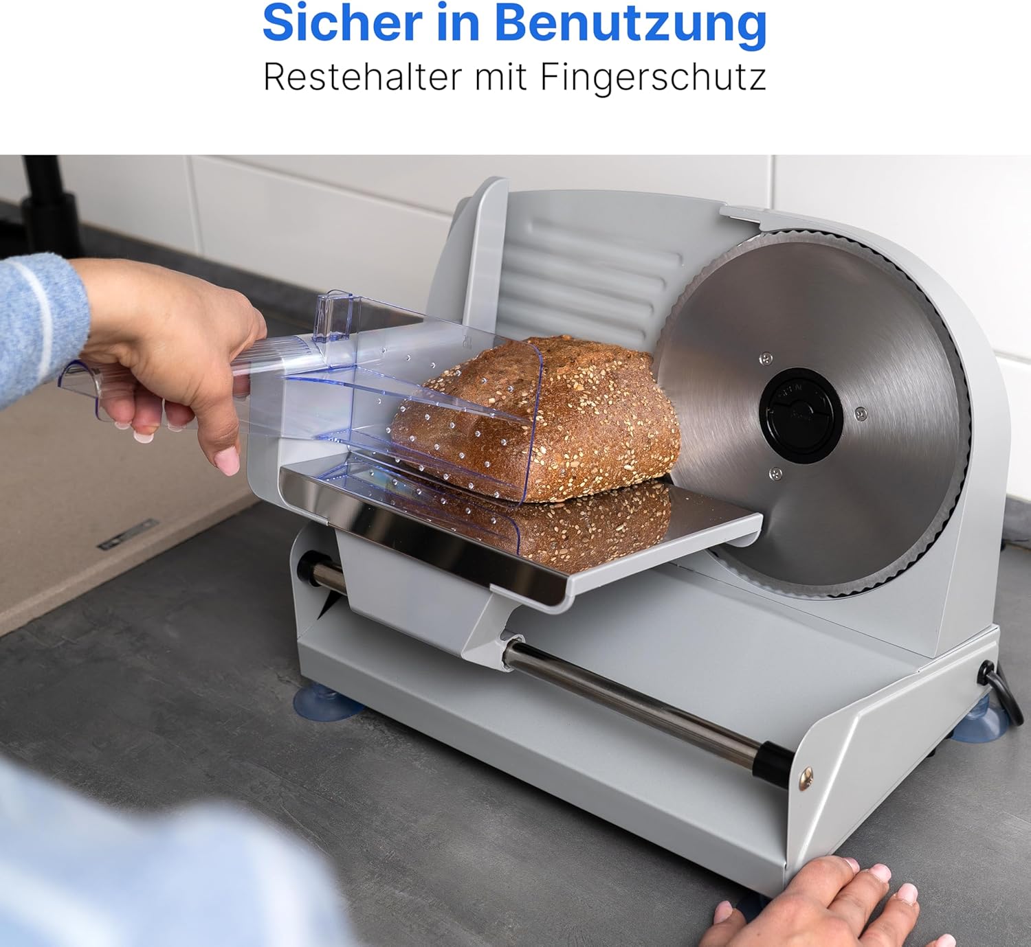 Clatronic - trancheuse universelle MA 3585 - lame 190 mm inox, épaisseur réglable, 150W