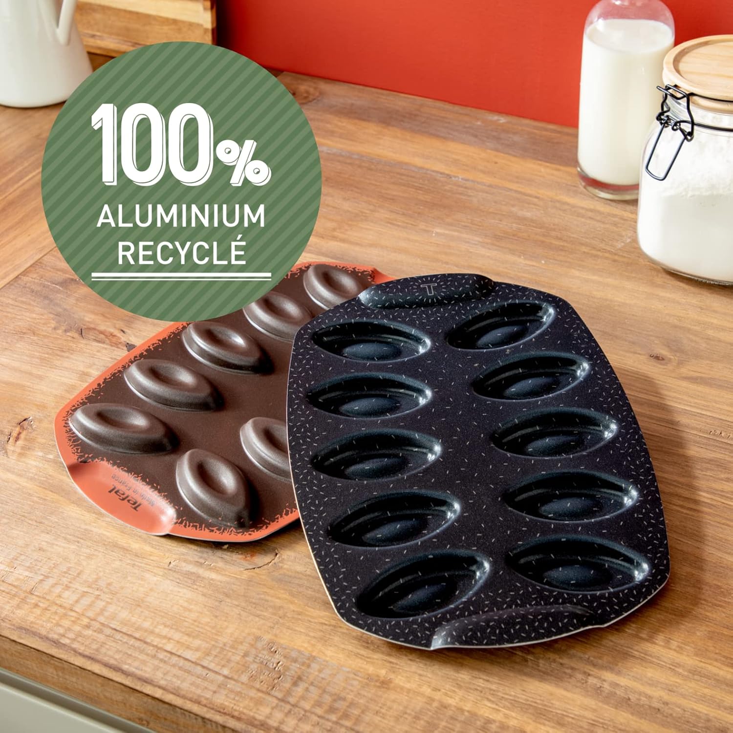 Tefal - moule 10 mini tartelettes - aluminium recyclé - antiadhésif performant - PerfectBake Mini J5735002