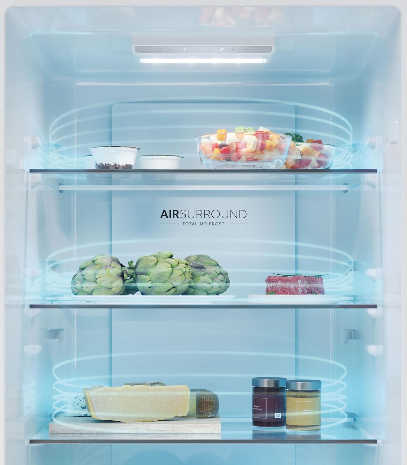 Haier - Combiné HDW série - 205x67x60cm - No Frost, 409L, blanc - HDW1620DNPW