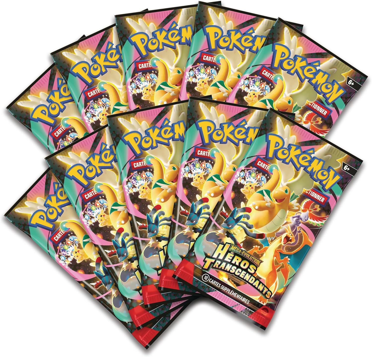 Pokémon - Collection Poster Premium Méga-Évolution Héros Transcendants - 1 carte promo brillante, poster double face, 10