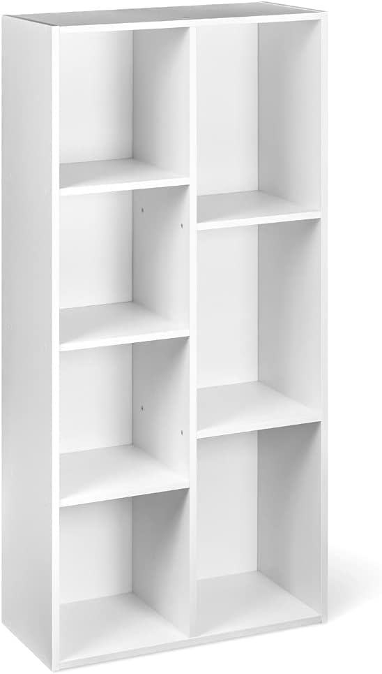 maxii-dealz Basics - bibliothèque 7 compartiments, 50x24x106 cm, blanc