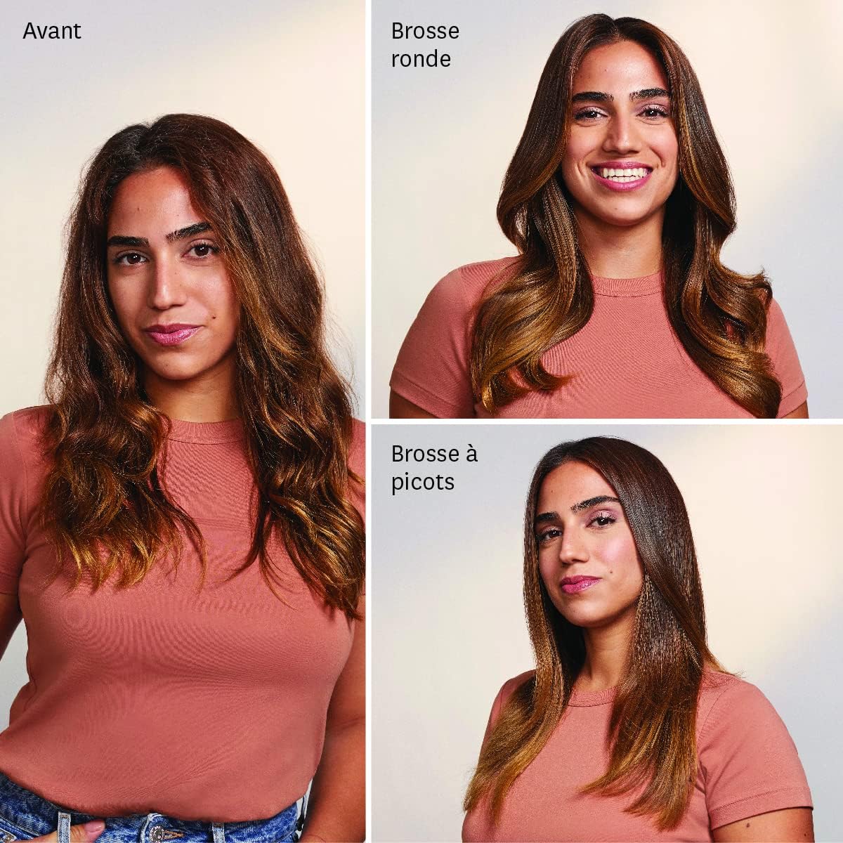 T3 - AireBrush Duo - brosse soufflante, 15 réglages chaleur/vitesse, touche air froid, optimisation volume