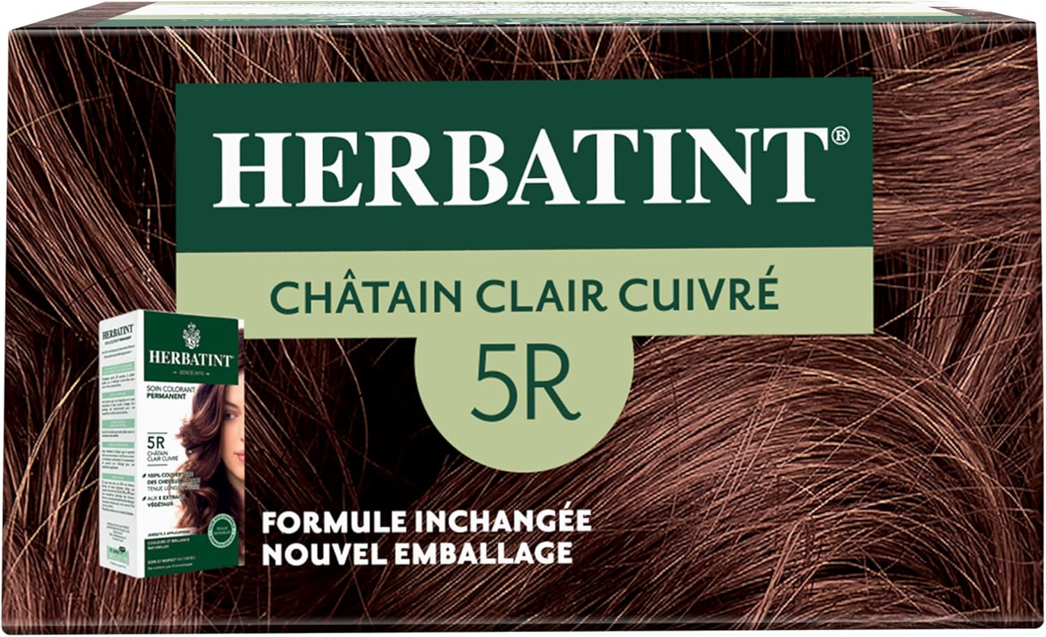 Herbatint - Soin Colorant Permanent - 170ml - Cheveux châtain clair cuivré, sans ammoniaque, 100% couvrant, testé peaux 