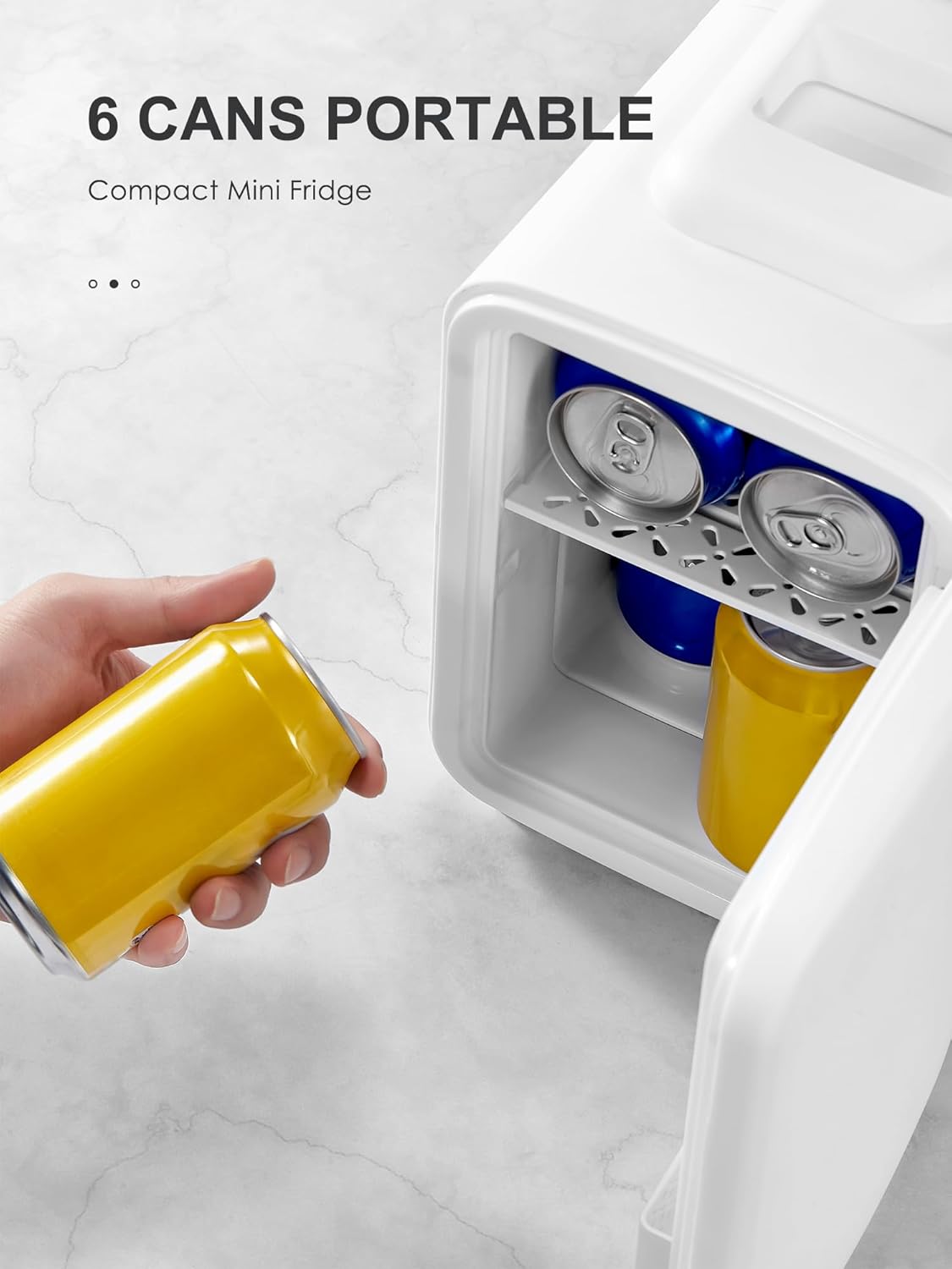 Reemix - Mini Frigo Série 4L, 240V/12V, chaud/froid, silencieux, 6 canettes