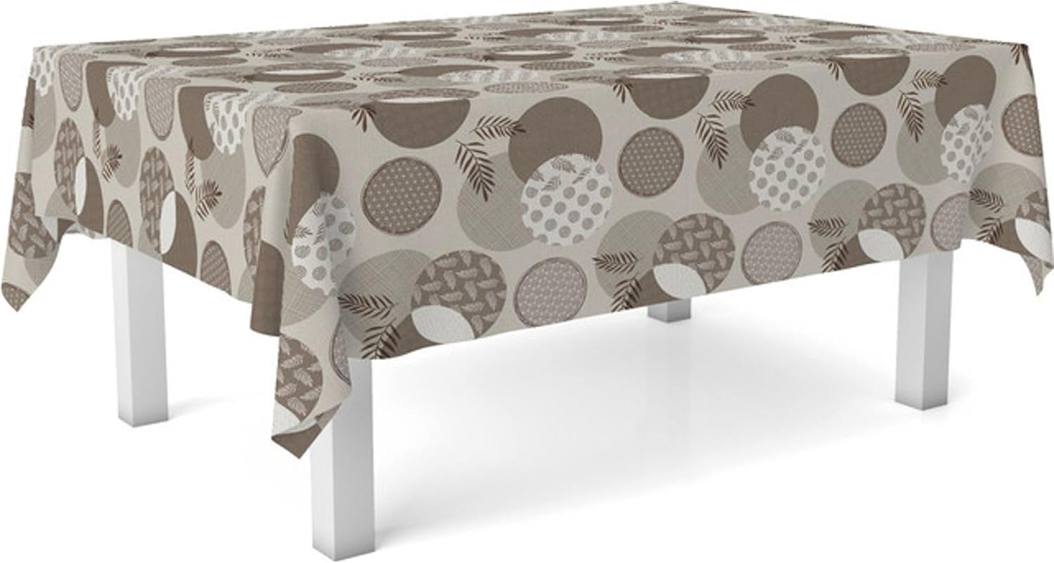 Nappe en toile cirée rectangulaire 180x140 cm, anti-tache, imperméable