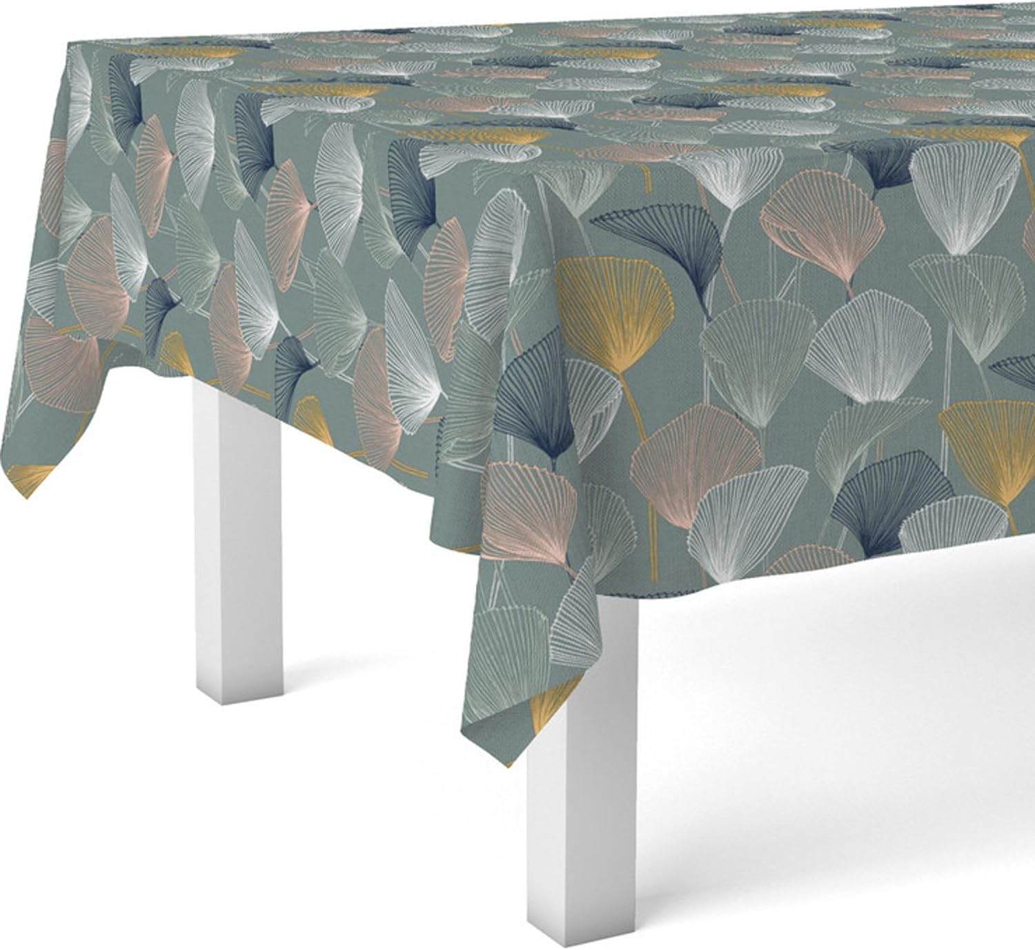 Nappe en toile cirée - rectangulaire 180x140 cm - anti-taches, imperméable, facile à entretenir, bleu