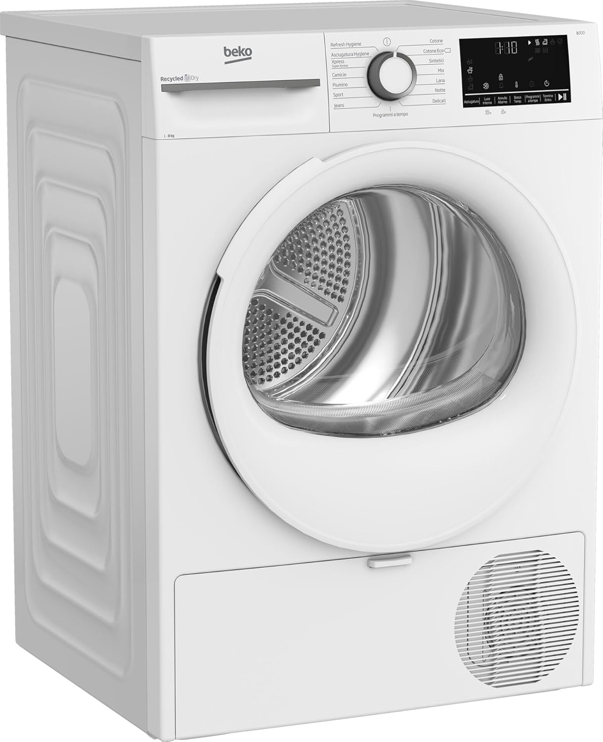 Sèche-linge 8kg, classe A+++, vapeur, touch display, blanc BMT481WI