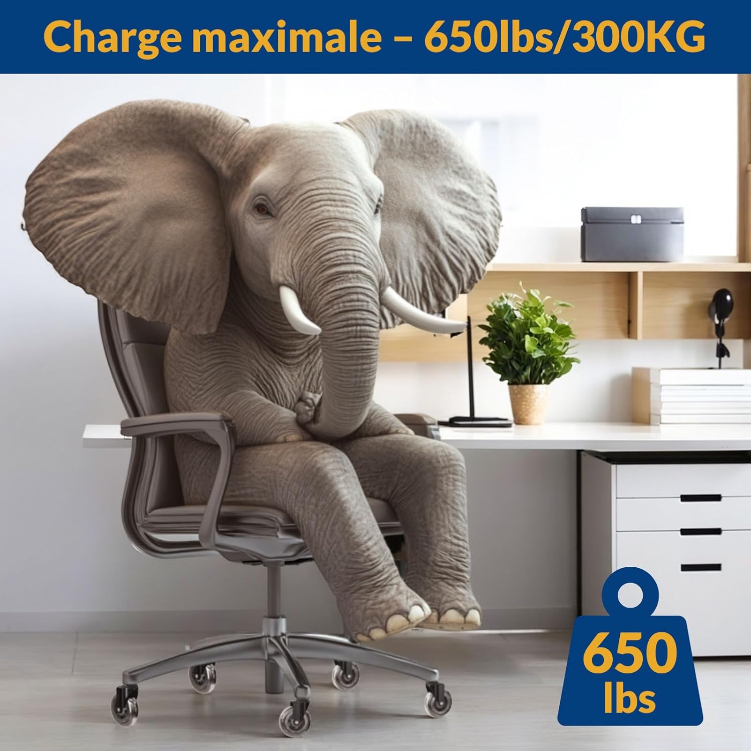 COSYLAND - roulette chaise bureau - 11x22mm - 300kg, 360° fluide, 7.5cm, argenté