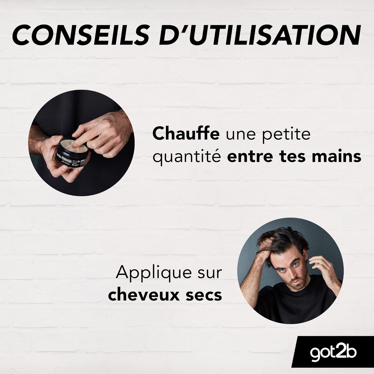 Schwarzkopf - Got2b PhenoMENal - 2x100ml - pâte coiffante naturelle, fixation contrôlée