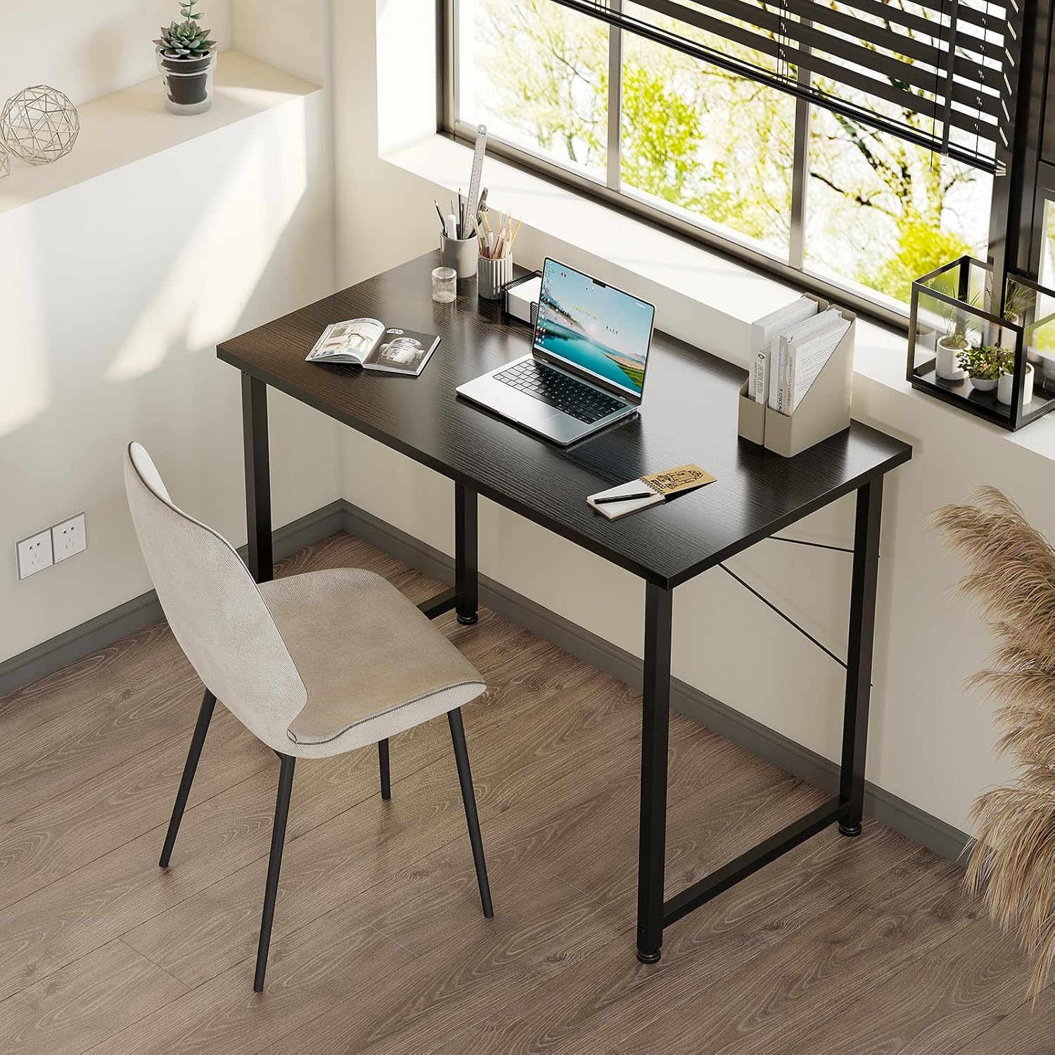 ODK - Petits Bureau - 80x40cm - Bureau compact, idéal chambre, noir