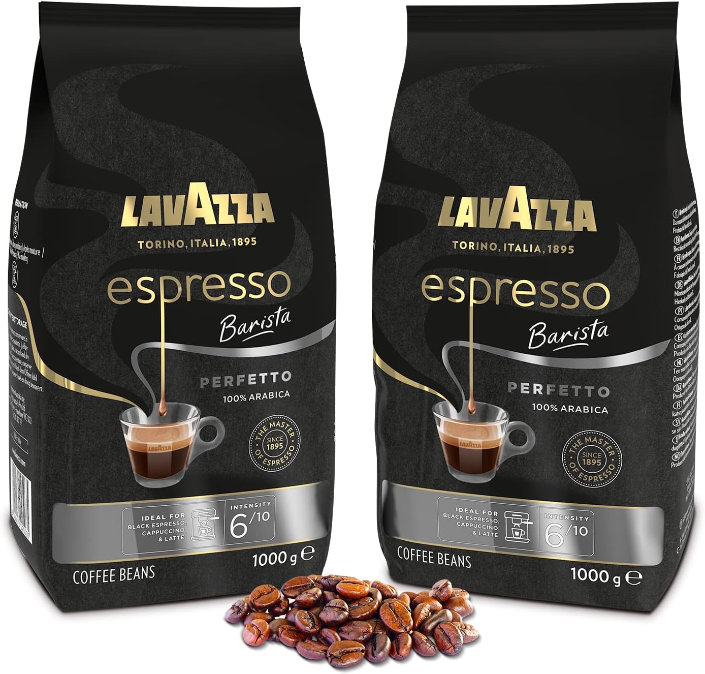 Lavazza - Espresso Barista Perfetto - 2x1kg café grain 100% arabica, intensité 6