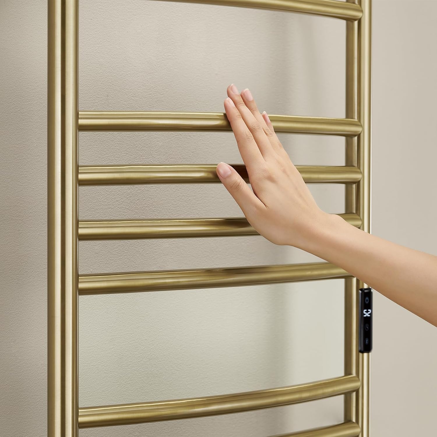 ESOP - sèche-serviette électrique série Or Brossé, 110x60 cm, WiFi, LED, 15 barres, 185W - ESOPSP11060