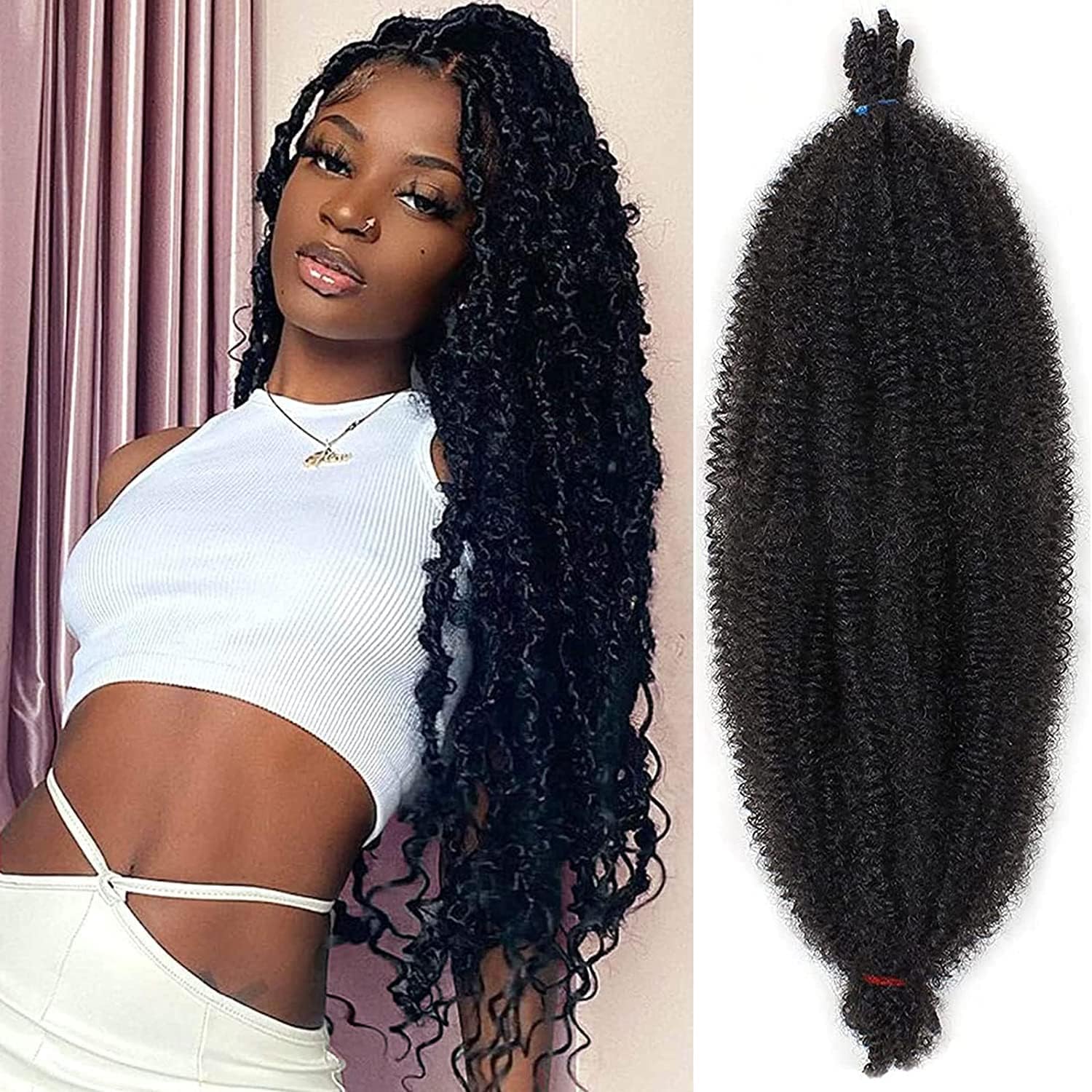 Xtrend - Afro Twist Springy - 30 pouces - 8 packs cheveux synthétiques naturels