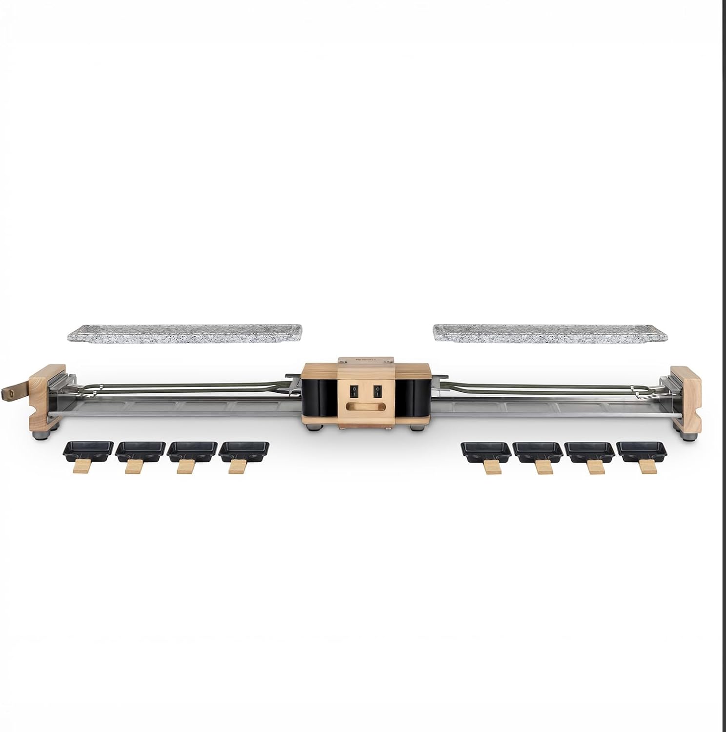 H.Koenig - WOD362 - appareil raclette 8 pers, pierre granit, pivotant