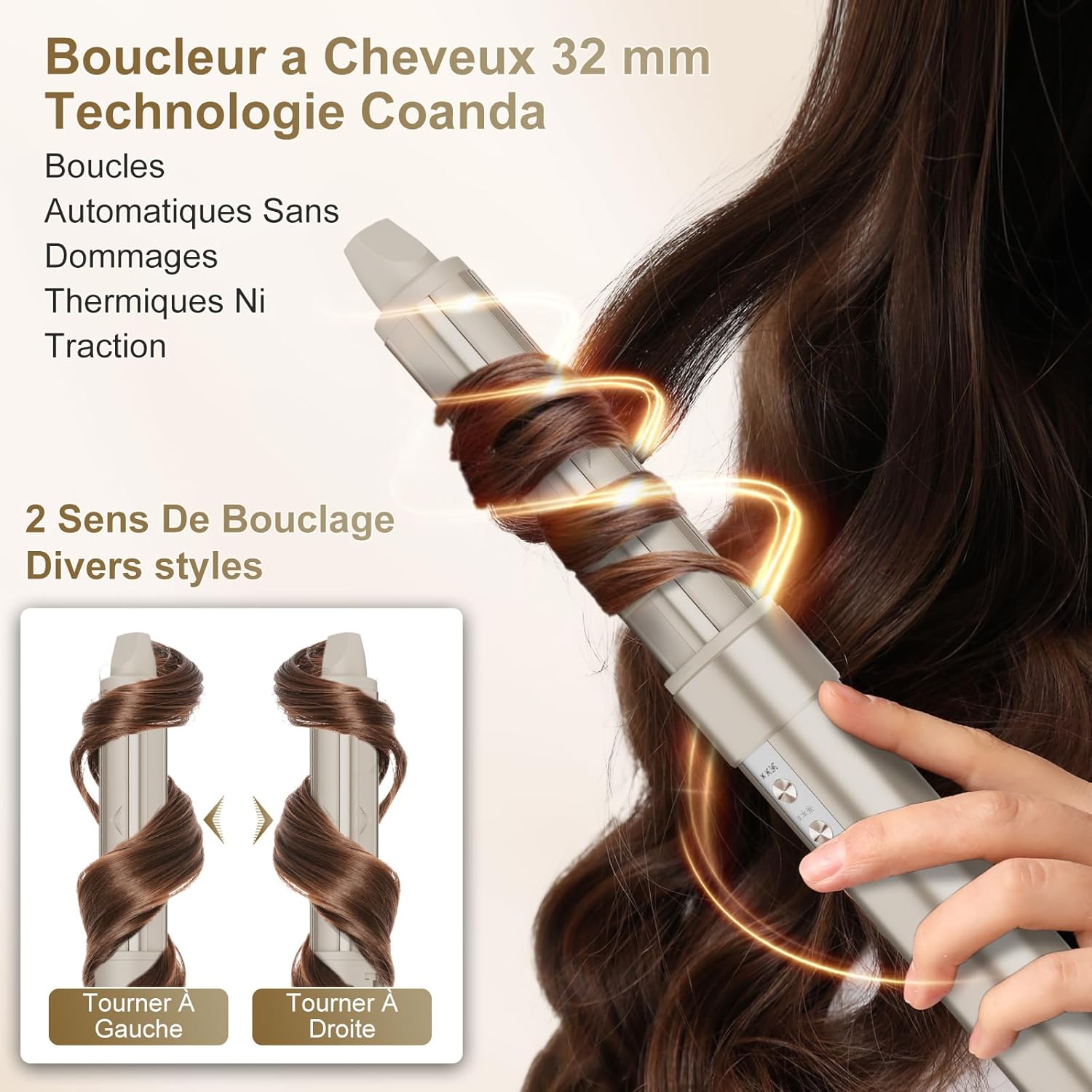 7MAGIC - Air Styler 6en1 - sèche-cheveux ionique, boucleur, brosses, sac voyage