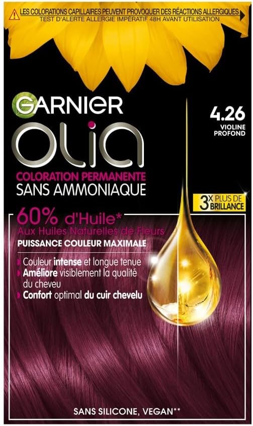 Garnier - Olia Vivids - Coloration sans ammoniaque - 4.26 Violine Profond
