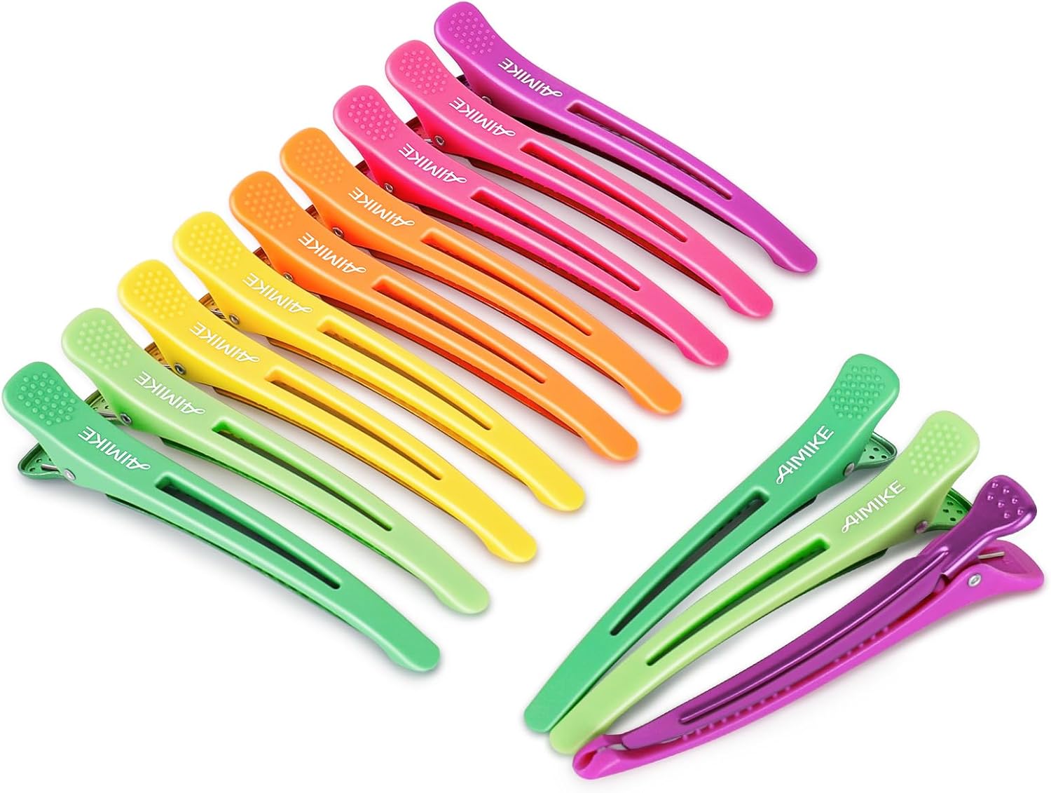 AIMIKE - Pinces à cheveux professionnelles néon 4,3