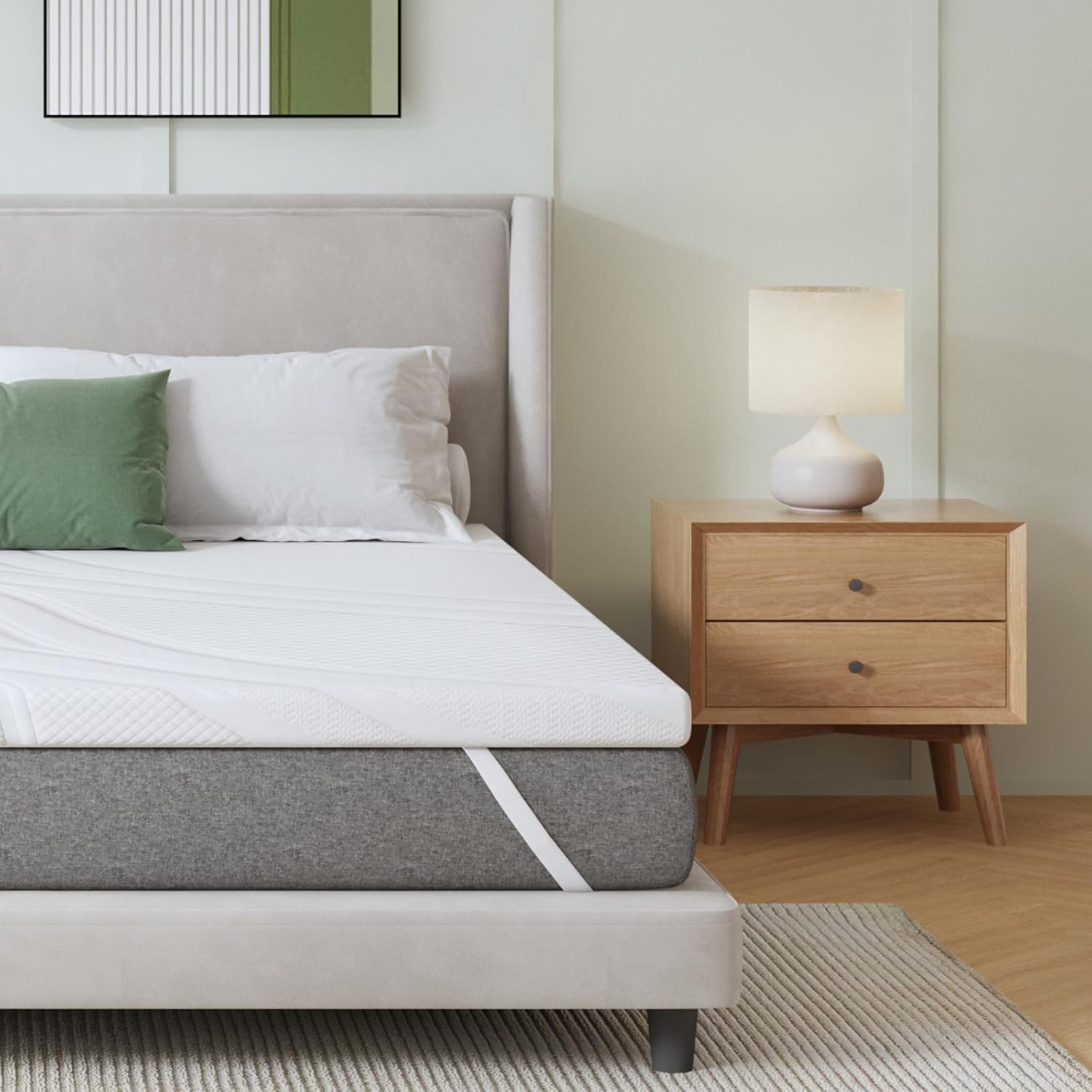 Novilla - Surmatelas Gel Mémoire 80x190 - 5cm, anti-glisse, lavable