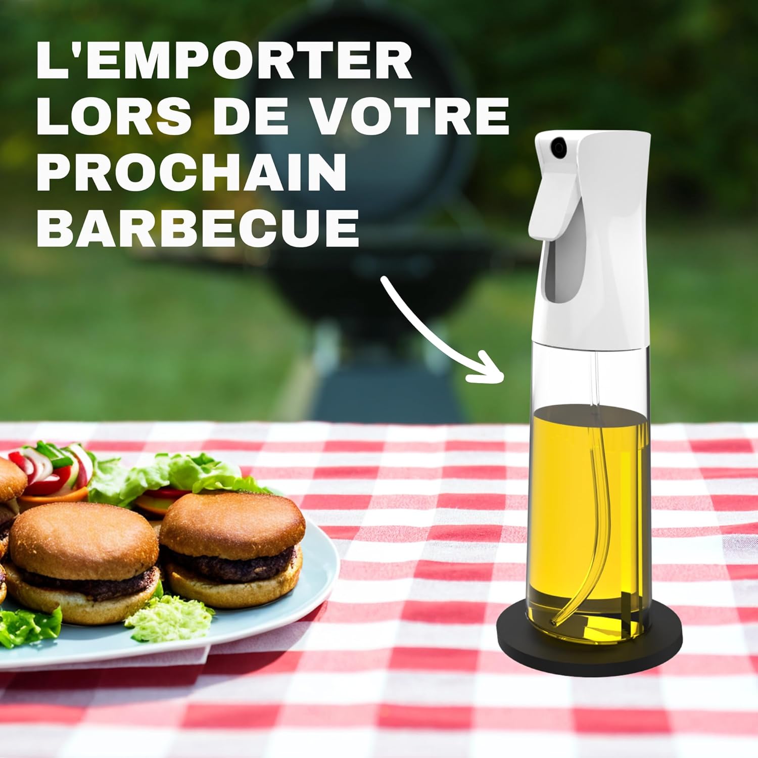 Lot de vaporisateurs d'huile cuisine - 2x300ml, accessoires inclus