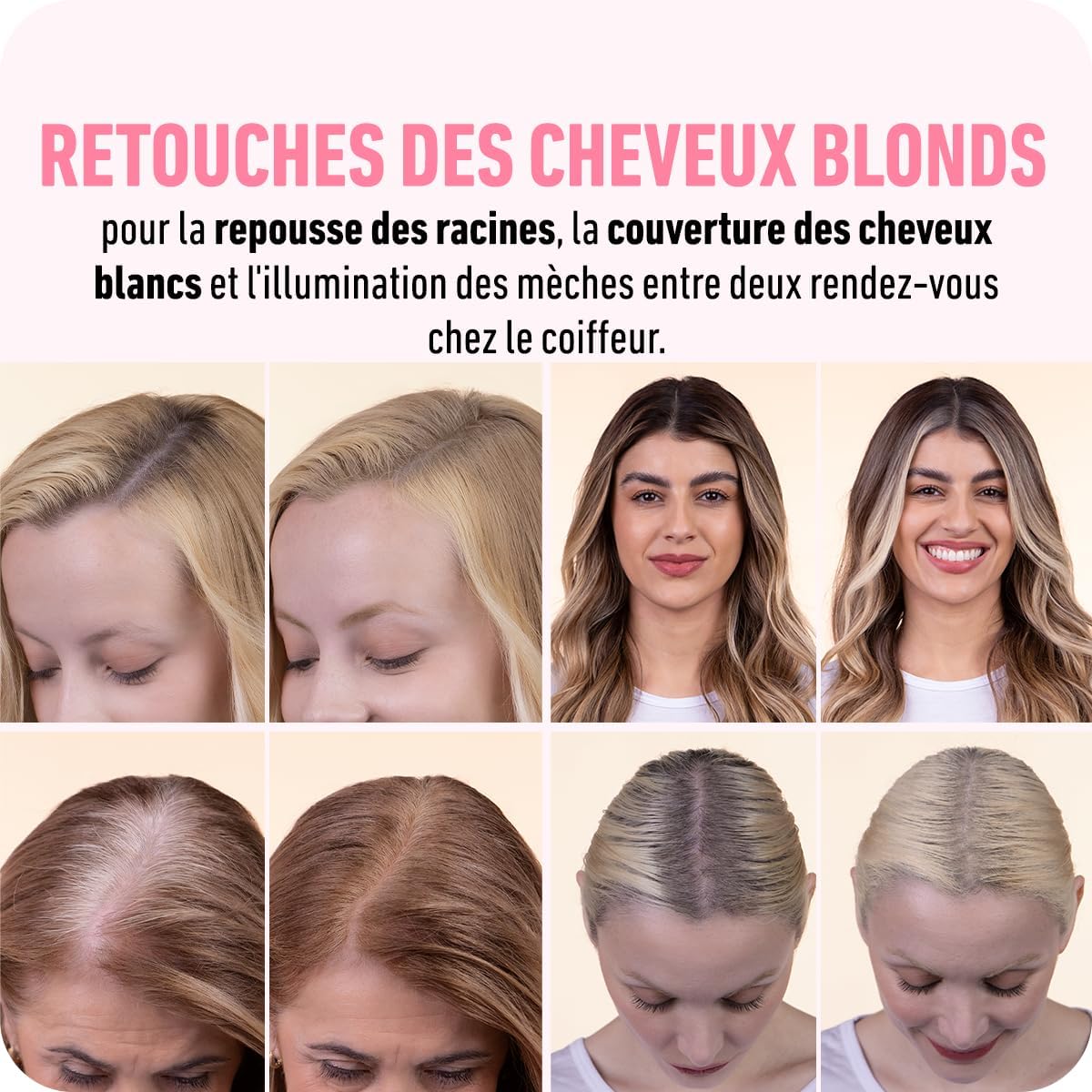 BOLDIFY - Poudre de racine - 4,5g - retouche instantanée, couvre cheveux gris, blond moyen