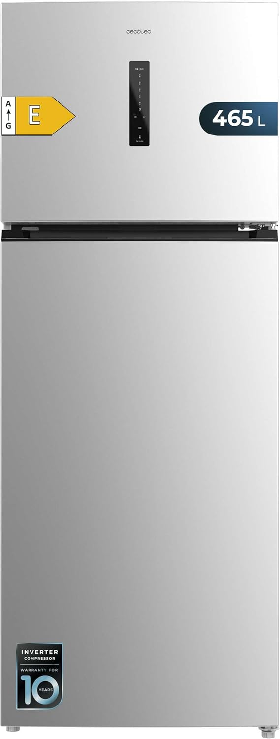 Cecotec - Bolero CoolMarket 2D - 465L, No Frost, écran inox, alarme - 2D 465 NF