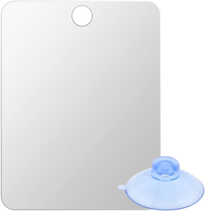 Miroir de maquillage de douche - petit format - sans buée, portable, ventouse