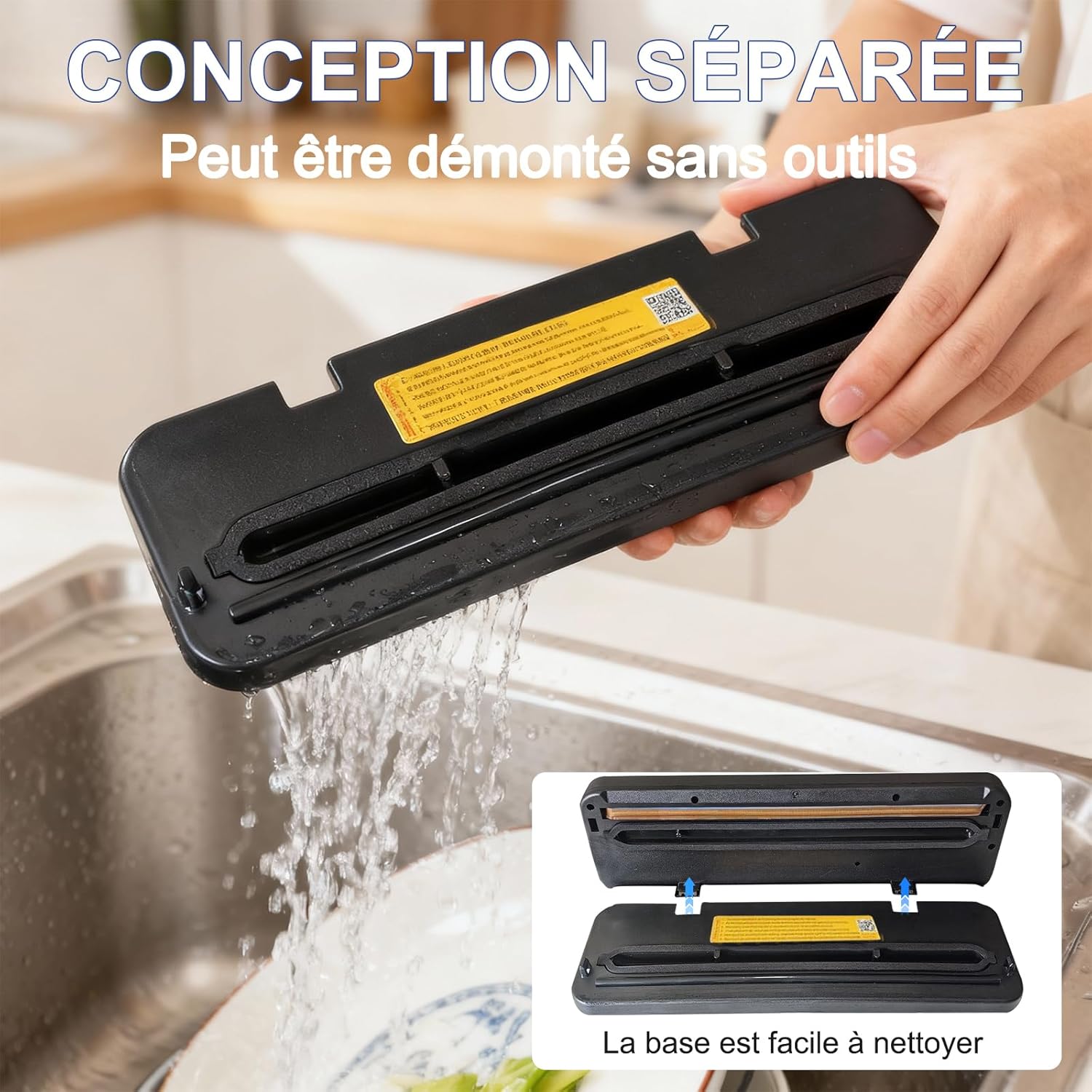 Machine sous vide alimentaire - 5 en 1 - 50 sacs inclus - mode humide/sec, multifonction