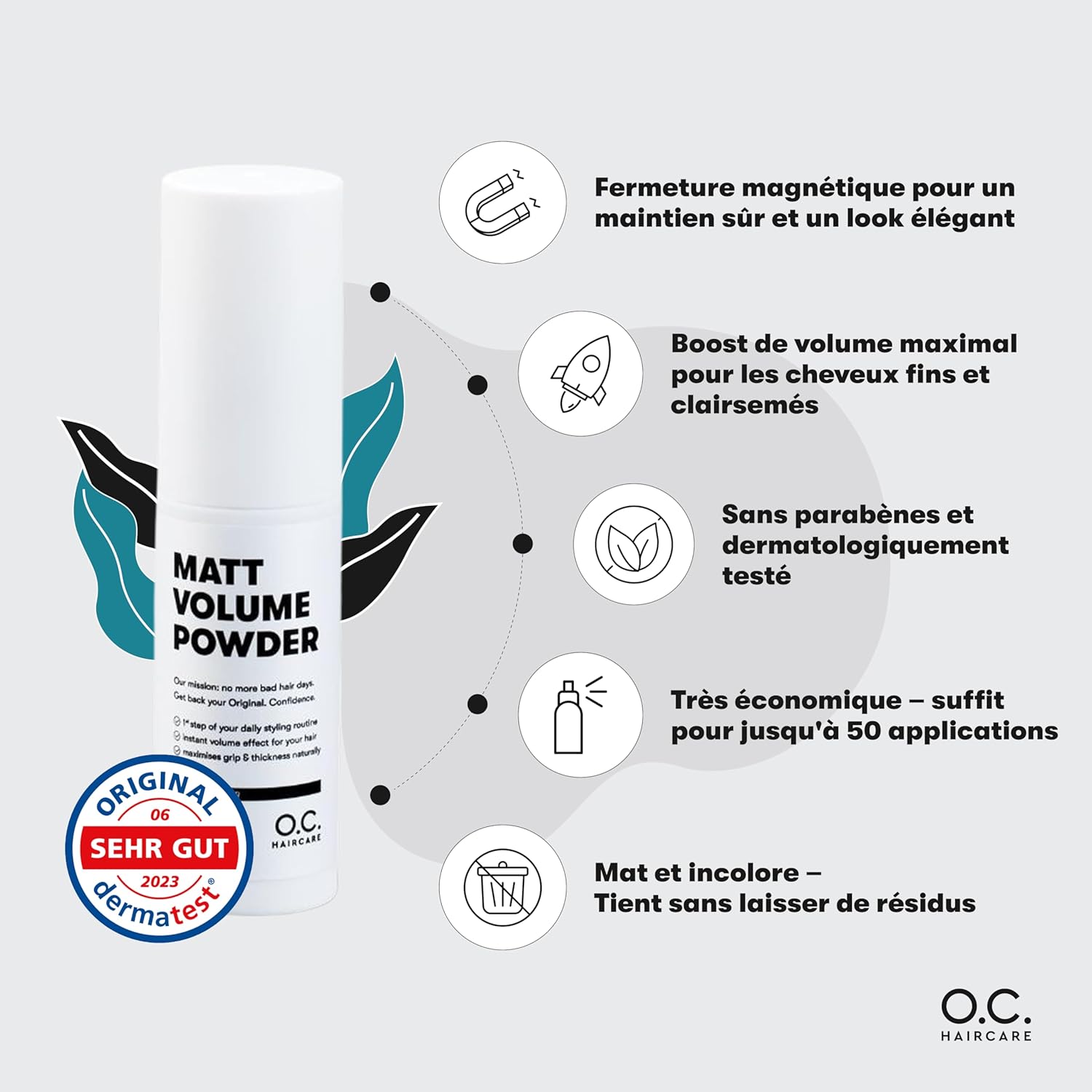 Poudre coiffante - effet mat - volume & tenue cheveux fins - stabilité maximale