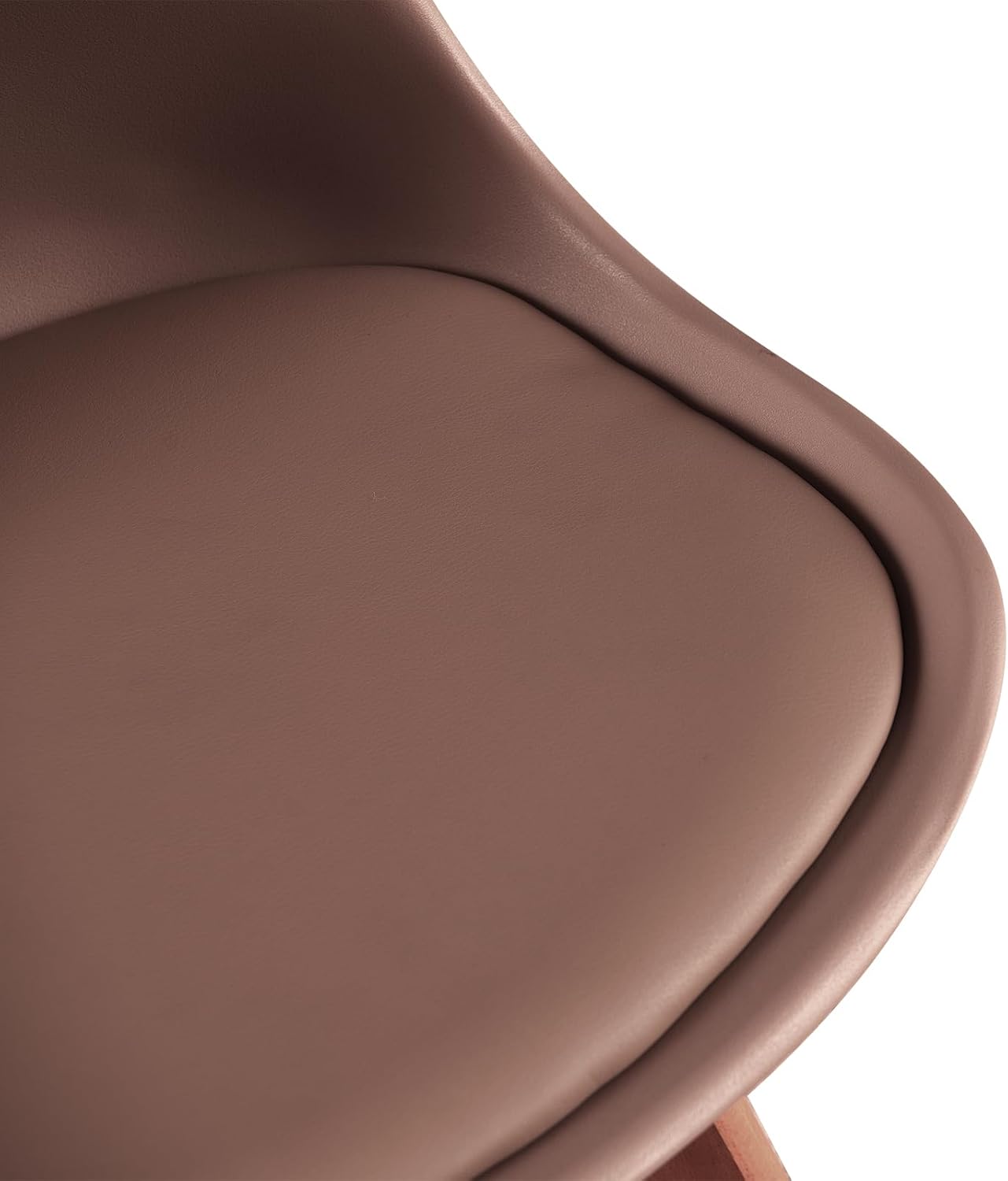 EGGREE - chaise salle à manger 8 pièces - pieds hêtre, assise rembourrée, style scandinave, brun chocolat